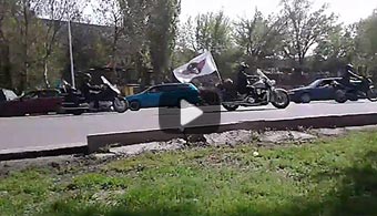 Мотопробег байкеров Средней Азии в Таразе