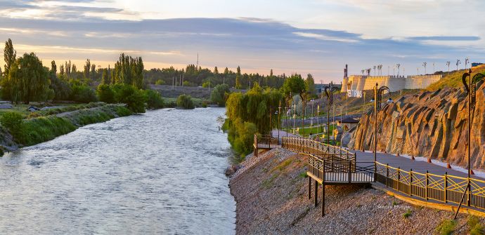 #Тараз.  Тектурмас, набережная