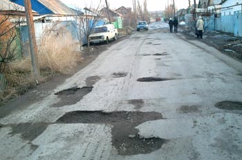 Ухабы на улице Хмельницкого